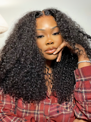 [24"=$115] Glueless Put On And Go Kinky Curly U Part Wig For Beginners