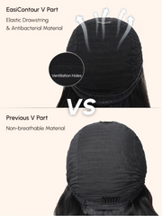 EasiContour™ V Part Minimal Leave Out Glueless Curly Wig For Workwear Lover 150% Density