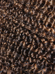 #FB30 Brown Balayage Highlight 3Pcs Jerry Curly Human Hair Bundles