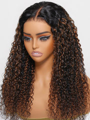 Bye-Bye Knots Wig 7x5 Lace Balayage Highlights Jerry Curly Wig
