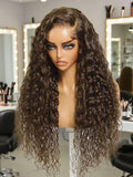 [22'=$195]Petaluxe 13x4 Pre-Everything? Lace Frontal Chestnut Brown Water Wave Glueless Drawstring Wig