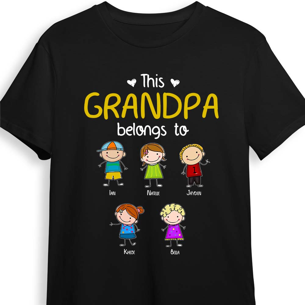 Personalized Grandpa Doodle T Shirt