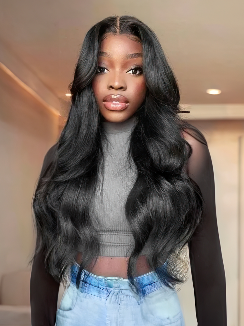 Brand Day Sale Breathable Body Wave 4x4 Lace Closure Free Part Wigs