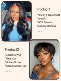 Petaluxe 2 Wigs $119 for 18" 180% Density 7x5 Bye-Bye Knots Wig and Pixie Cut Glueless Wig