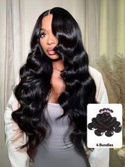 Hair Bundles 4 Pcs/pack Hair Brazilian Body Wave Virgin Human Hair