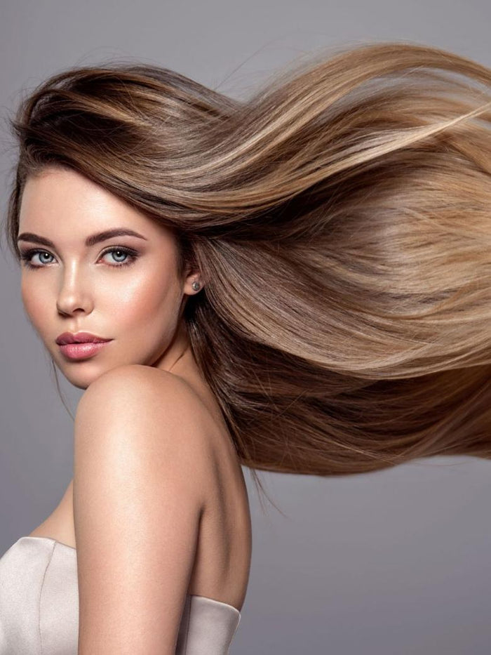 Petaluxe Ash Blonde & Strawberry Blonde Ombre Human Hair Clip In Extension
