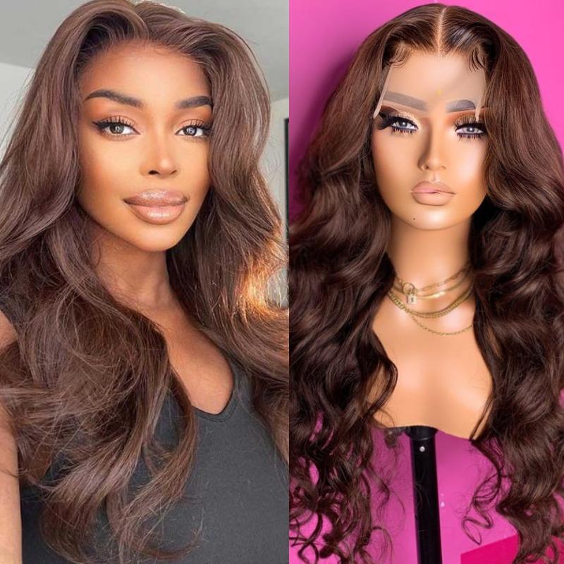 Black Friday Deal 13x4 Lace Front Dark Chocolate Brown Body Wave Wig