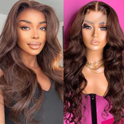Black Friday Deal 13x4 Lace Front Dark Chocolate Brown Body Wave Wig