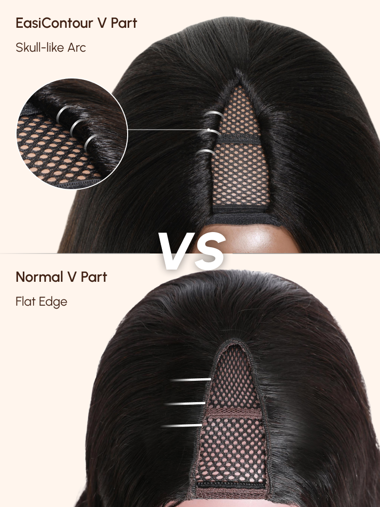 [FB] EasiContour™ V Part Minimal Leave Out Glueless Curly Wig For Workwear Lover