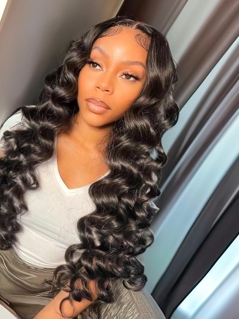 Loose Wave 13x4 Lace Front Deep Parting High Quality Wigs Pre Plucked with Baby Hair