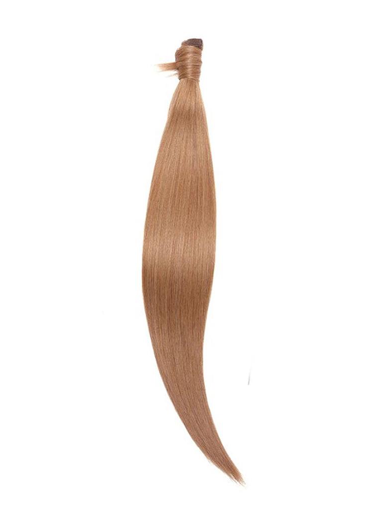 Clip In Extension Ponytail Ash Brown Straight Human Hair