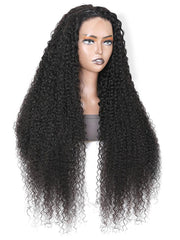 13x4 HD Lace Frontal Curly Glueless Wigs Human Hair Wigs 150% Density Natural Color