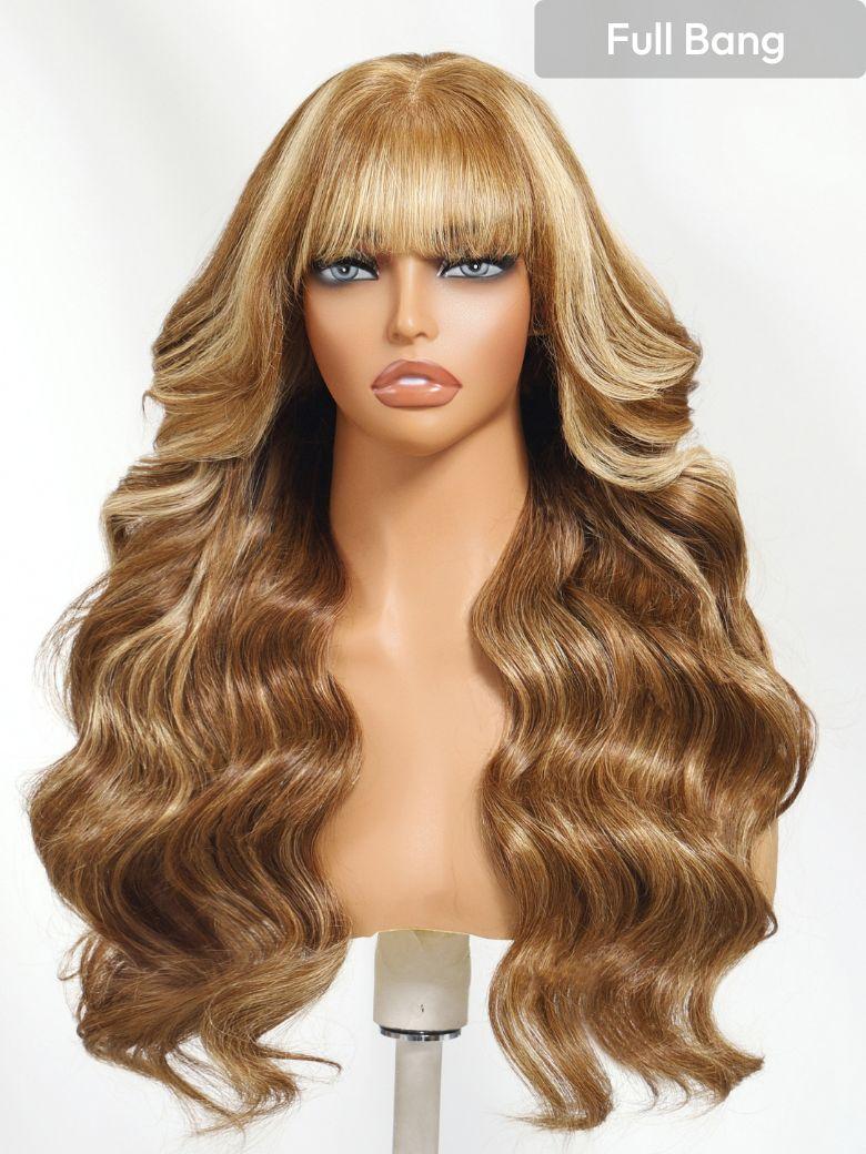 13x4 Pre-Everything? Lace Frontal Dark Auburn Loose Wave Wig with Face Framing Layers
