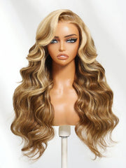 Bye-Bye Knots Wig Pre-Cut 7x5 Glueless Lace & 13x4 Pre Everything Honey Blonde Body Wave Drawstring Wig