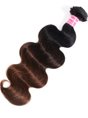 Chestnut Brown Ombre Body Wave 1 Piece Human Hair Bundle