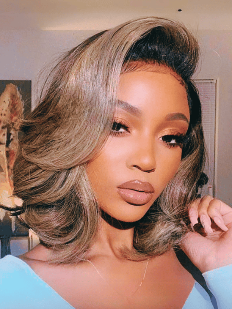 Bye-Bye Knots Wig 7x5 Lace Light Ash Brown Straight Bob Wig