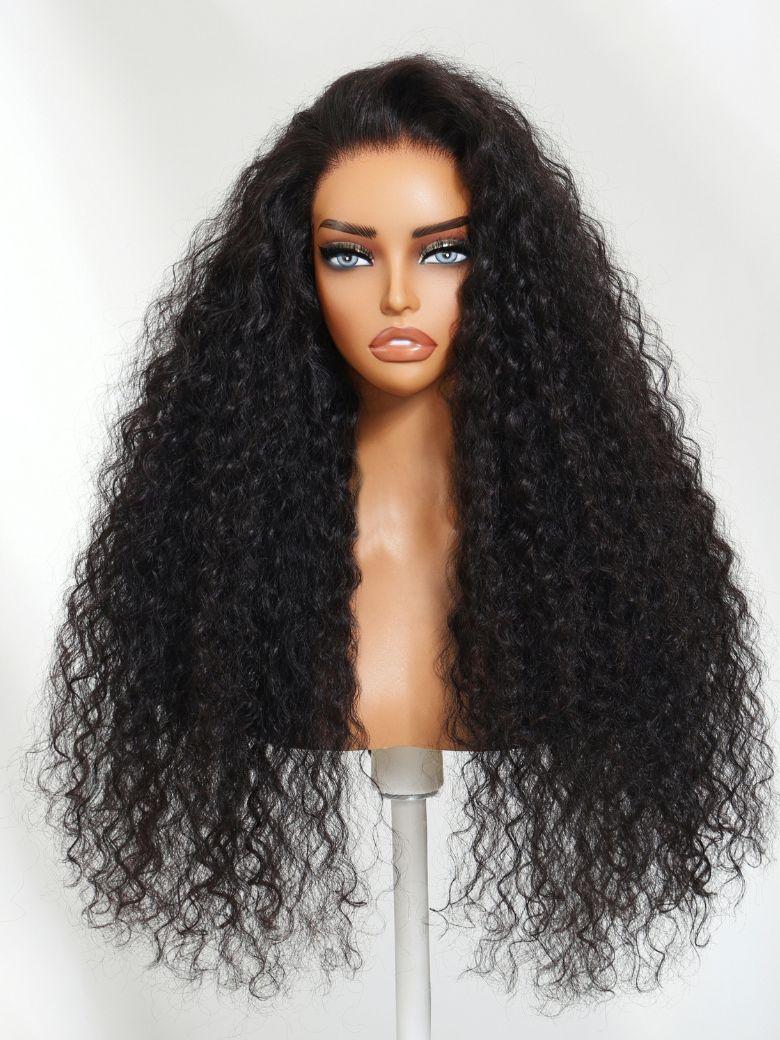 Defined Deep Wave Bye-Bye Knots? 7x5 Lace Natural Black Wig with Invisi Drawstring