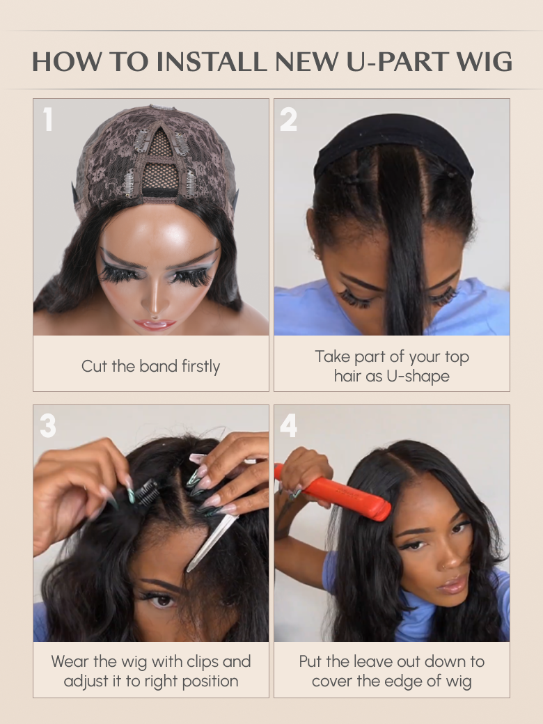 EasiContour V Part Glueless Kinky Curly Wig Hassle-Free-8596