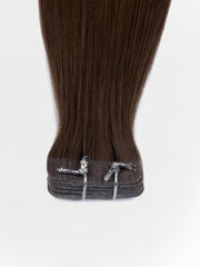 Chocolate Brown Human Hair Tape In Extension