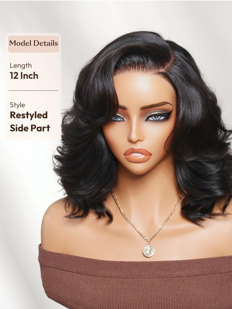 7x5 Bye Bye Slip? Lace Caramel Brown Ombre with Dark Roots Water Wave Glueless Wig