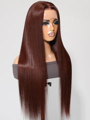 Sheistatiana Approved 13x4 Lace Front Delicious Dark Chocolate Hair Straight Wig