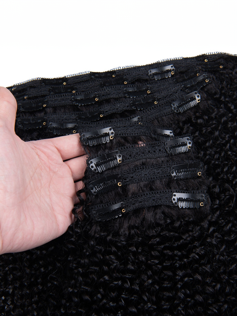 CLASSIC CLIP-INS KINKY CURLY: NATURAL BLACK
