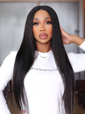 [Plus+ Exclusive] Petaluxe Kinky Straight Hair Thinnest Glueless Invisible 5x5 HD Lace Wig 180% High Density Pre Plucked