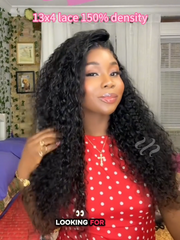 13x4/7x5 Bye-bye Knots Lace Natural Black Water Wave Curly Drawstring Wig& 5X5 HD Pre Cut Body Wave Wig