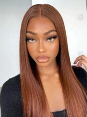 [24"=$209] 13x4 Pre-Everything Lace Frontal Cowboy Copper Straight Wig
