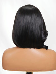 13x4 Pre-Everything? Lace Frontal Brown Balayage Loose Wave Glueless Drawstring Wig with Layered Curtain Bangs