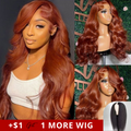 Petaluxe Copper Brown Body Wave Wig 13x4 Lace Front
