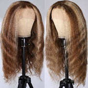 13x4 Lace Front 150% Density Yaki Body Wave Honey Blonde Chunky Highlight Wig Brand Day Sale
