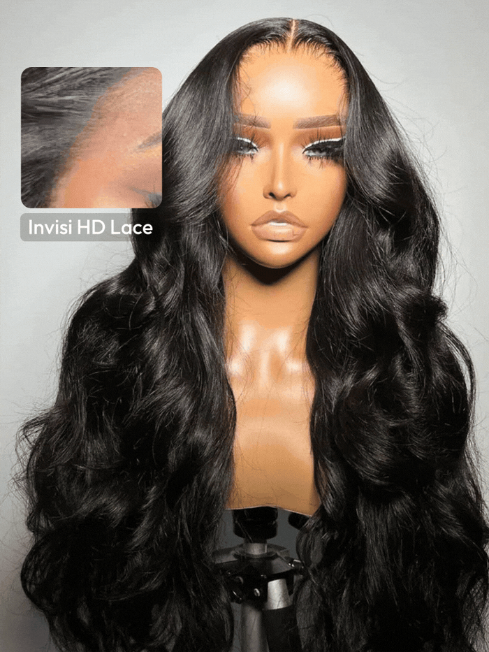 Petaluxe [Pay 22" Get 24"] HD Real Scalp? Wig 13x4 Invisible Lace Frontal Body Wave Black Wig