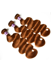 #30 Colored Hair Bundles 1 Bundle 100g Remy Hair Extensions Brown Color Body Wave Straight