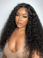 7x5 Bye-Bye Knots? Wig Quick Glueless Wet & Wavy Water Wave Invisible Knots Wig