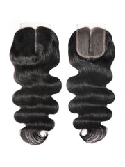 Hair 3 Bundles Brazilian Body Wave With T Part Lace Closure