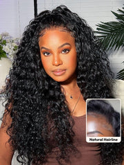 Blend & Secure Half Wig Water Wave With Glueless Drawstring