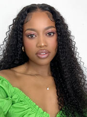 Transparent Lace 13x4 Curly Black Natural Wig Durable And Versatile