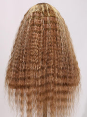 Bye Bye Knots Wig 7x5 Lace Honey Blonde Highlights Bohemian Wig 150% Density