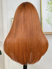 Burnt Orange 13x4 Lace Front Wig With Butterfly Wolf Layered Cut