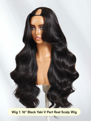 Down To $49: Black Yaki |  Kinky Curly | 4x4 2 Styles In 1 Put On And Go Wig