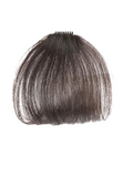 Petaluxe Machine-Made Dark Brown Straight Clip In Micro Bangs