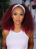 Petaluxe Glueless Beginner Friendly Summer Hot Color Burgundy Afro Bob Wig