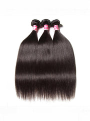 Hair 3 Bundles Brazilian Virgin Hair Straight With Closure