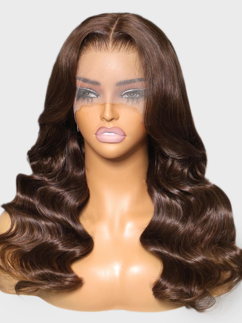 13x4 Lace Front Hot Chocolate Brunette Body Wave Wig
