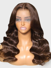 13x4 Lace Front Hot Chocolate Brunette Body Wave Wig
