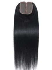 Hair Closure And Bundles 3 Pcs/pack Yaki Virgin Human Hair