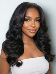Bye-Bye Slip? Wig Feathered Layer Left Side Part 200% Density Wig with Secure Silicone Strips and Drawstring