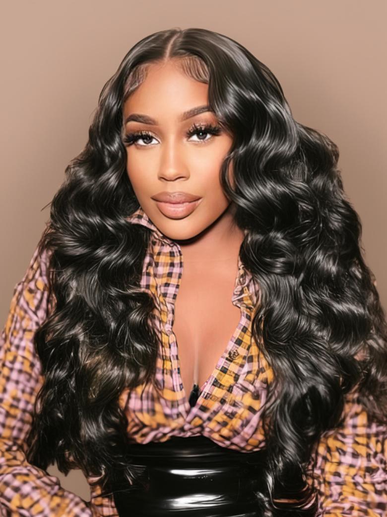 Glueless Skin Melt 250% High Density Body Wave Human Hair HD Lace Wigs
