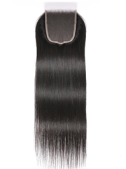 Hair 5X5 HD Lace Closure With 4 Bundles Straight Hair 100% Transparent Lace Closure Invisible Knots Icenu Series